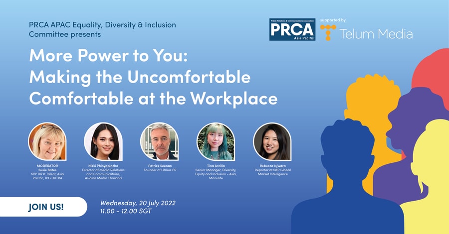 PRCA DEI Webinar: More power to you: Making the Uncomfortable Comfortable At The Workplace